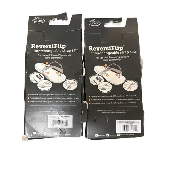 Chaco ReversiFlip Interchangeable Sandal Strap Sets Size 9 Reversible 4 Designs - Picture 2 of 2